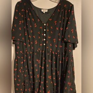 Siren Lily cherry print blouse